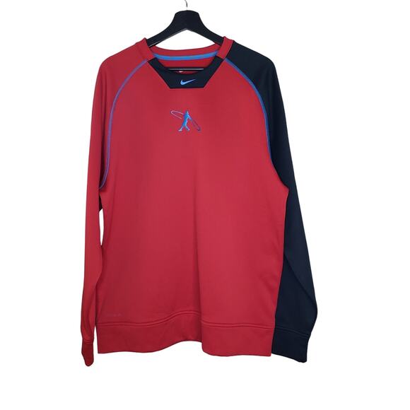 NIKE THERMA-FIT Large Swingman Crew Neck Micro- Fleece Lined L/S Sweatshirt VGUC - Picture 1 of 12